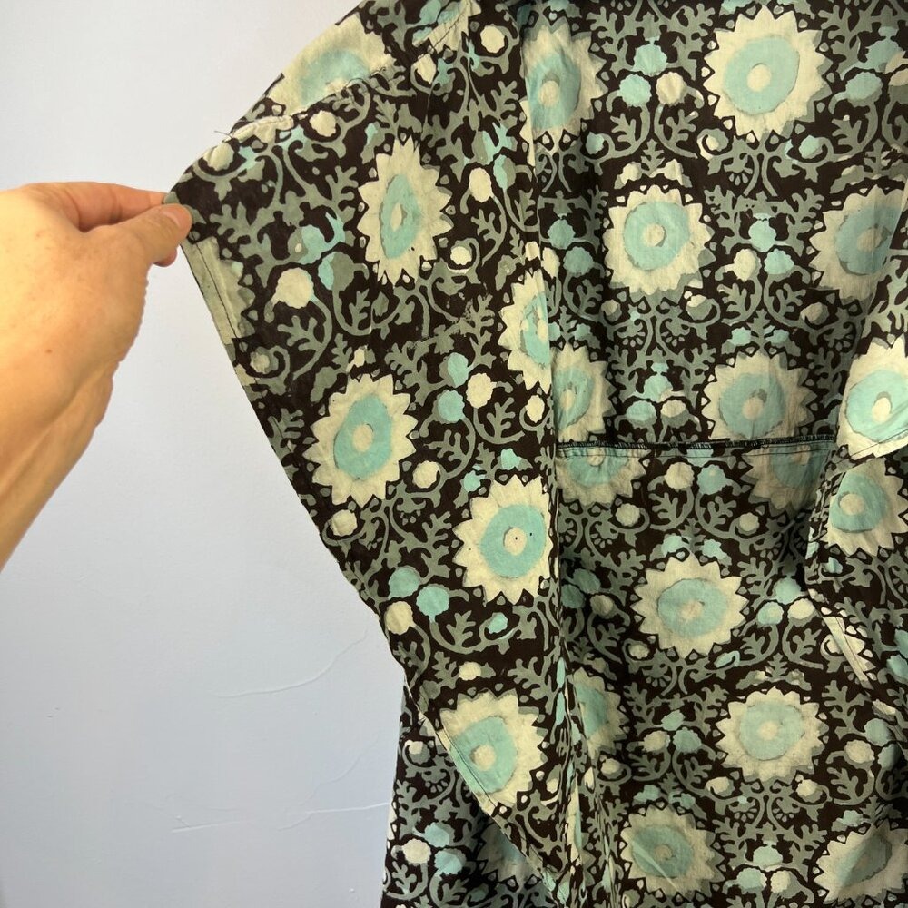 Passementrie Floral Open Front Cotton Sleeveless Cardigan Size Xl Lagenloook — image 2 of 8